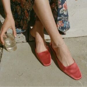 DOEN Asher Mule - Damask Rose - Satin